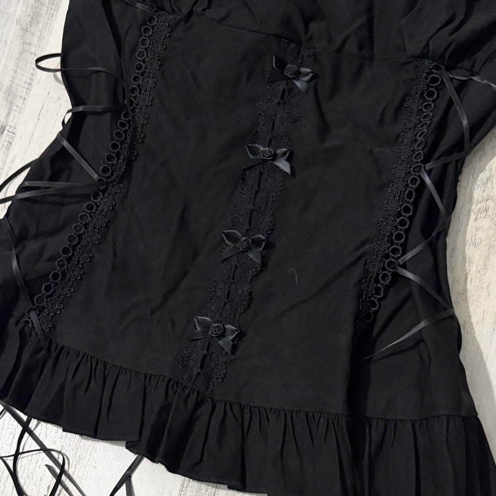 Belle Poque Retro Vintage Gothic Corset Style Top   NWT - Picture 5 of 12